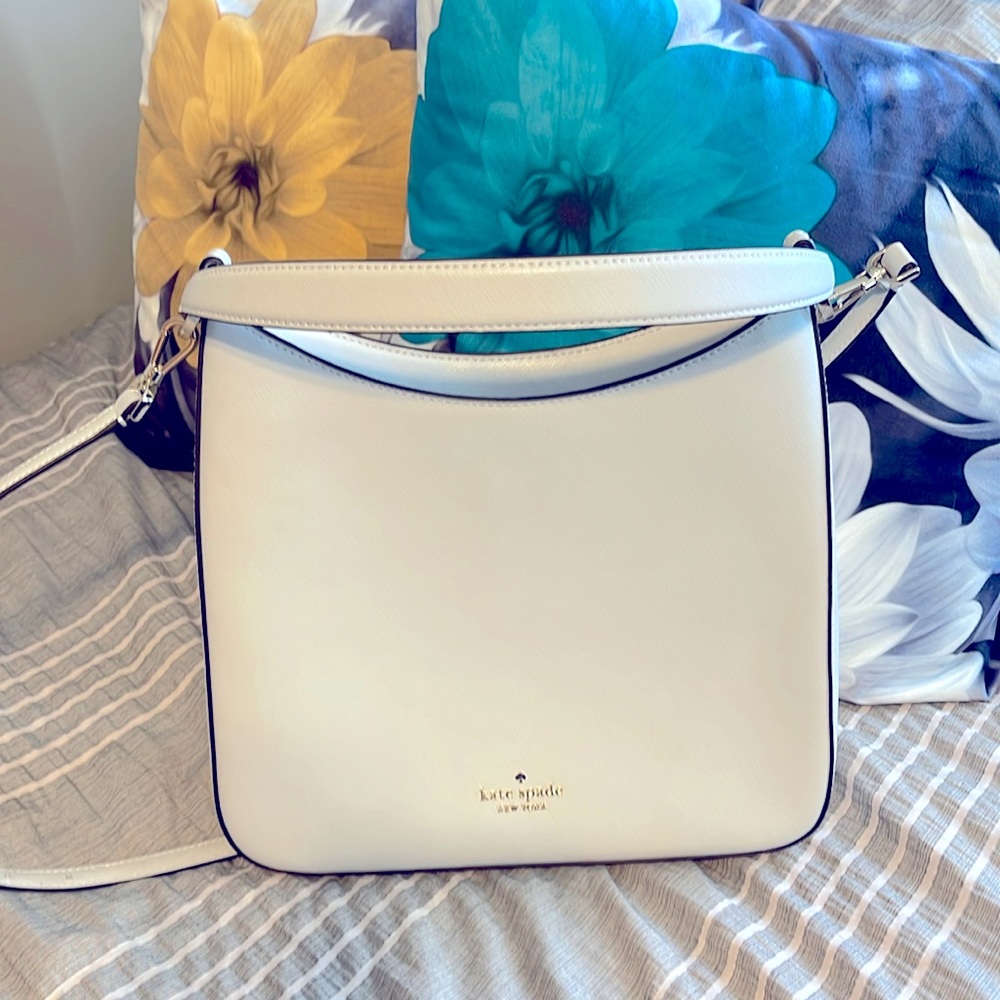 Kate Spade Perry Leather Shoulder Bag Stone Path